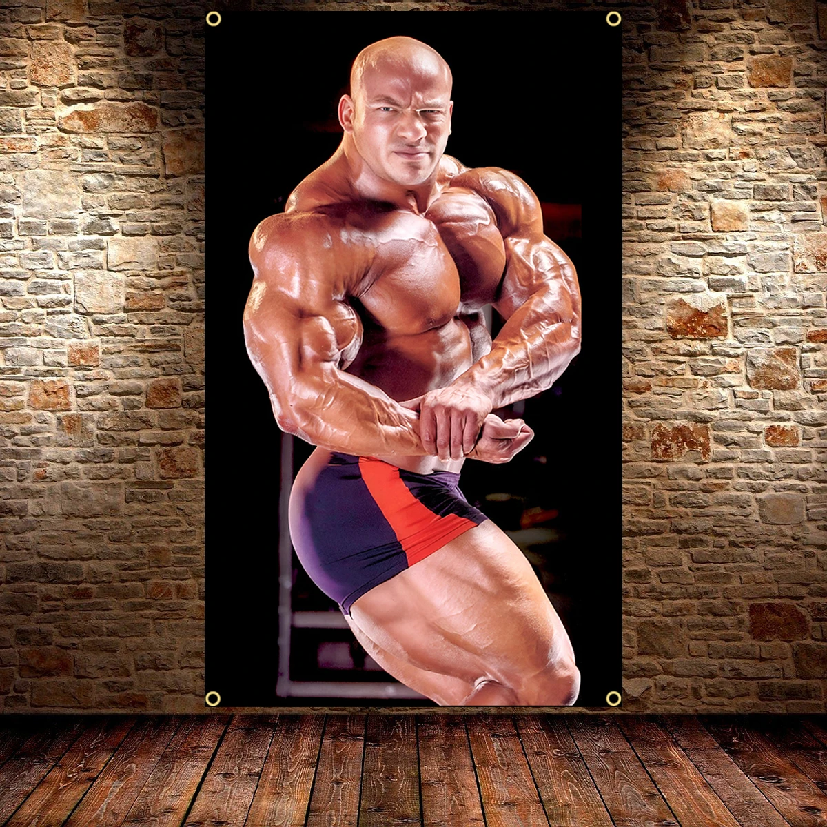 FLAGDOM 90X150CM 3x5Ft Bodybuilding GYM Flag Exercise Fitness Poster Sport Outdoor Club Printing Banner Brass Grommet