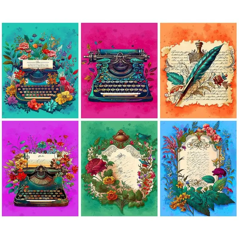 

GATYZTORY DIY Painting By Numbers A Letter Handpainted Gift Unframe Oil Painting By Numbers For Adults Children Room Decoration