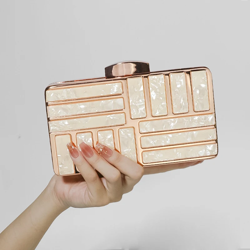 

Luxury Design High Quality Ladies Clutch Acrylic Shoulder Crossbody Chain Evening Bag Fashion Wedding Bag Women's Bag Wallet