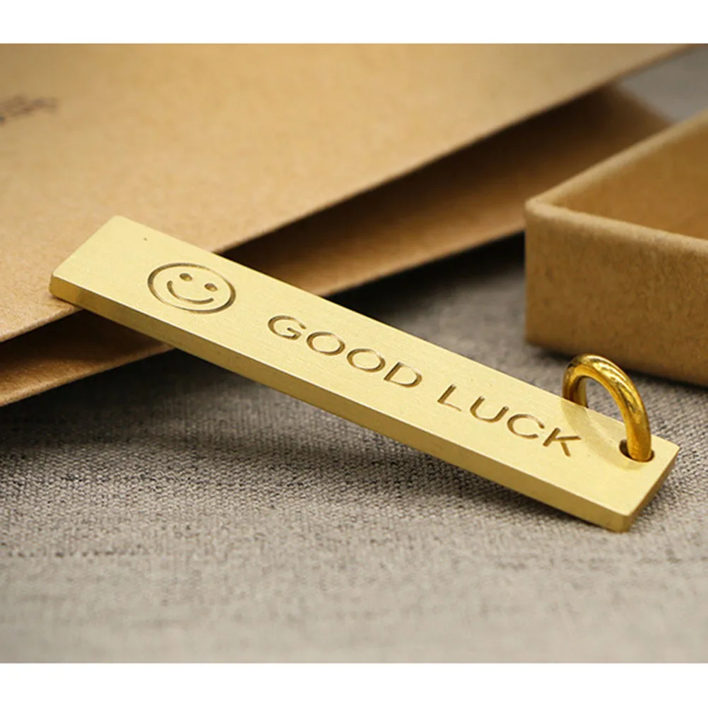 

Handmade Premium Brass Ruler Key Pendant Durable Metal Keychain Pendant Creative Gift For Birthday Father'S Day Bag Backpack Car