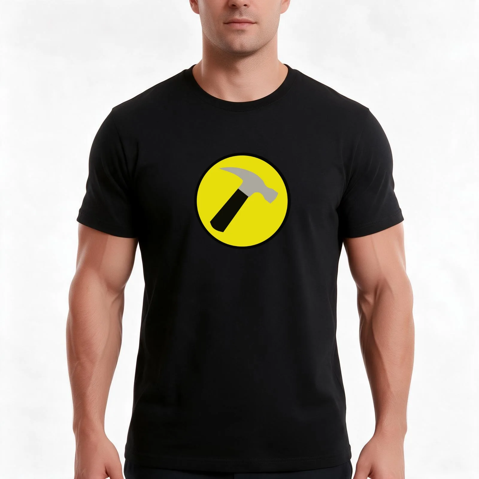 Instant Captain Hammer Costume T-Shirt, Summer Casual Cotton Tee, Oversized Streetwear Tops, Vintage Graphic Print, 100% Cotton