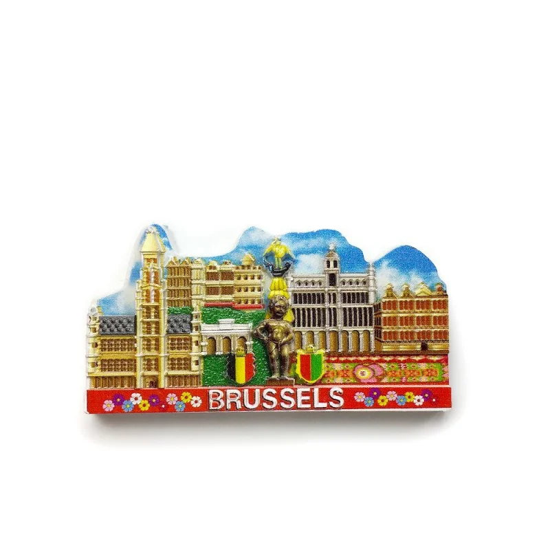 

Brussels Landmark Building Cultural and Creative Tourism Souvenirs Home Decorations Souvenirs Magnetic Refrigerator Magnets