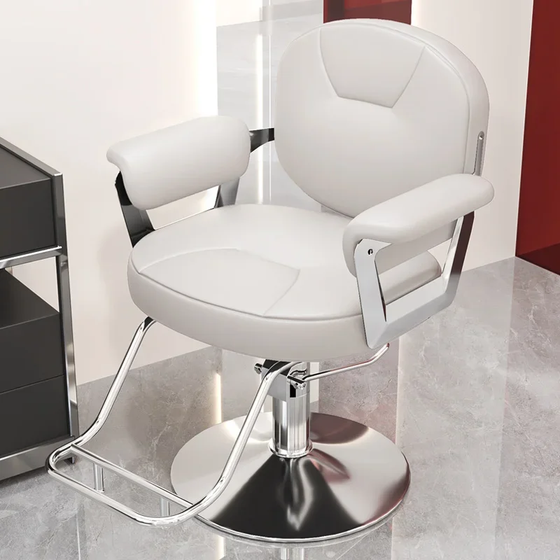 

Современные парикмахерские стулья, роскошные профессиональные поворотные парикмахерские стулья с подъемником, удобная простая коммерческая мебель Cadeira