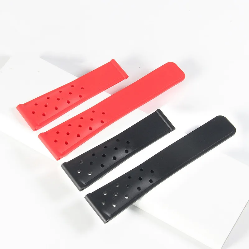 For TAG HEUER CARRERA /TAG HEUER FORMULA 1 Silicone watch strap Folding buckle watchband 22mm Universal Soft waterproof bracelet