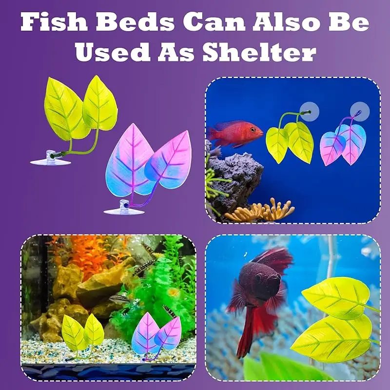 Betta-Fischblatt-Hängematte, die das natürliche Lebensraum simuliert, für Betta Paich, Zucht, Ruhebett, Aquarium-Dekoration – Detail 2