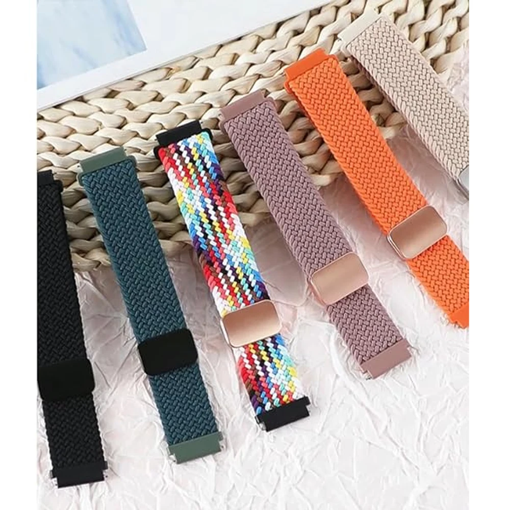 Band For Samsung Galaxy Watch 6/5/4/pro/classic/Gear S3/active 2 20mm 22mm Braided Nylon bracelet correa Huawei GT 2e 3 4 Strap