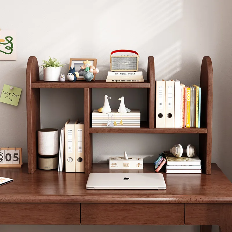 Simple desk student retractable bookshelf office book desktop storage dormitory bookcase