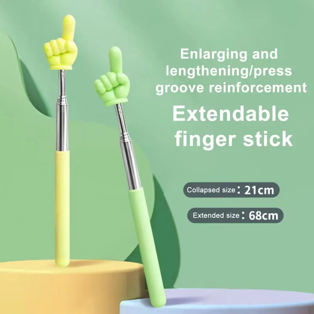 Extendable Finger Stick Retractable Telescopic Teachers Pointer Stick Mini Handheld Presenter Whiteboard Presentation Pointer