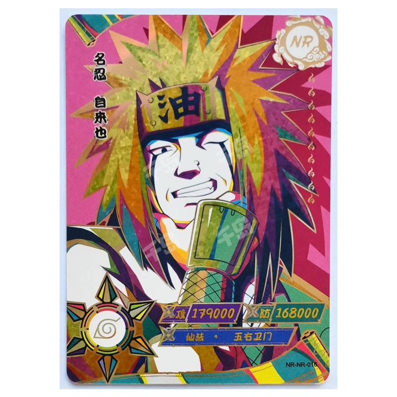 KAYOU Naruto Card NR Sakura Haruno Sasuke Uchiha Naruto Uzumaki Kakashi Kakashi Collectible Cards Holiday gifts for boys