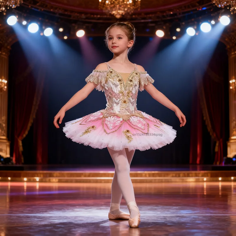 Professional Tutu Adult Children Ballet Dress Pink Female Dance Performance Skirt Tutu Ballet Competition Performance Clothing