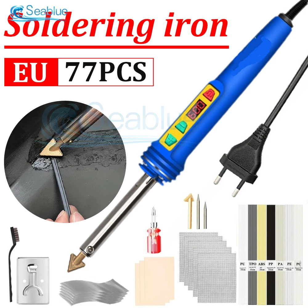 

100W Car Bumper Repair Soldering Iron Kit Adjustable Temperature Welding Rework Station Welding Machine Repair Ironing Tool