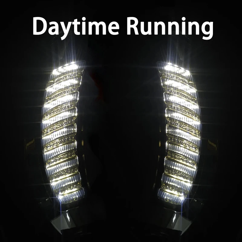 LED Turn Signals For Harley 2015+ Touring Road Glide Limited FLTRK Special FLTRXS Ultra FLTRU FLTRT Vent Insert Indicators W/DRL