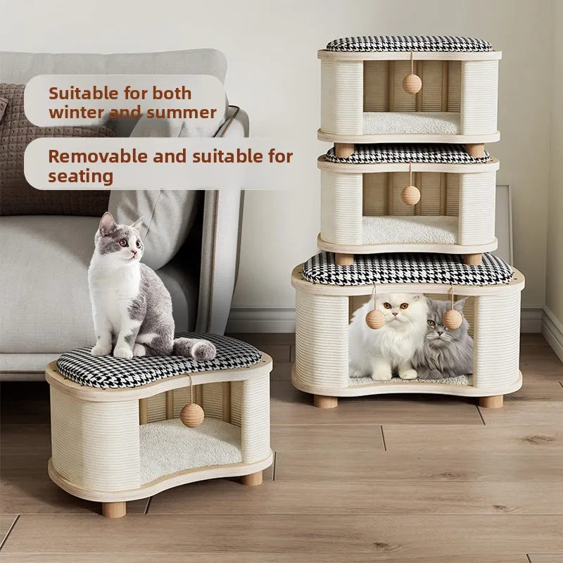 Universal cat litter stool for all seasons, closed winter and summer cat litter, warm winter and summer pet supplies