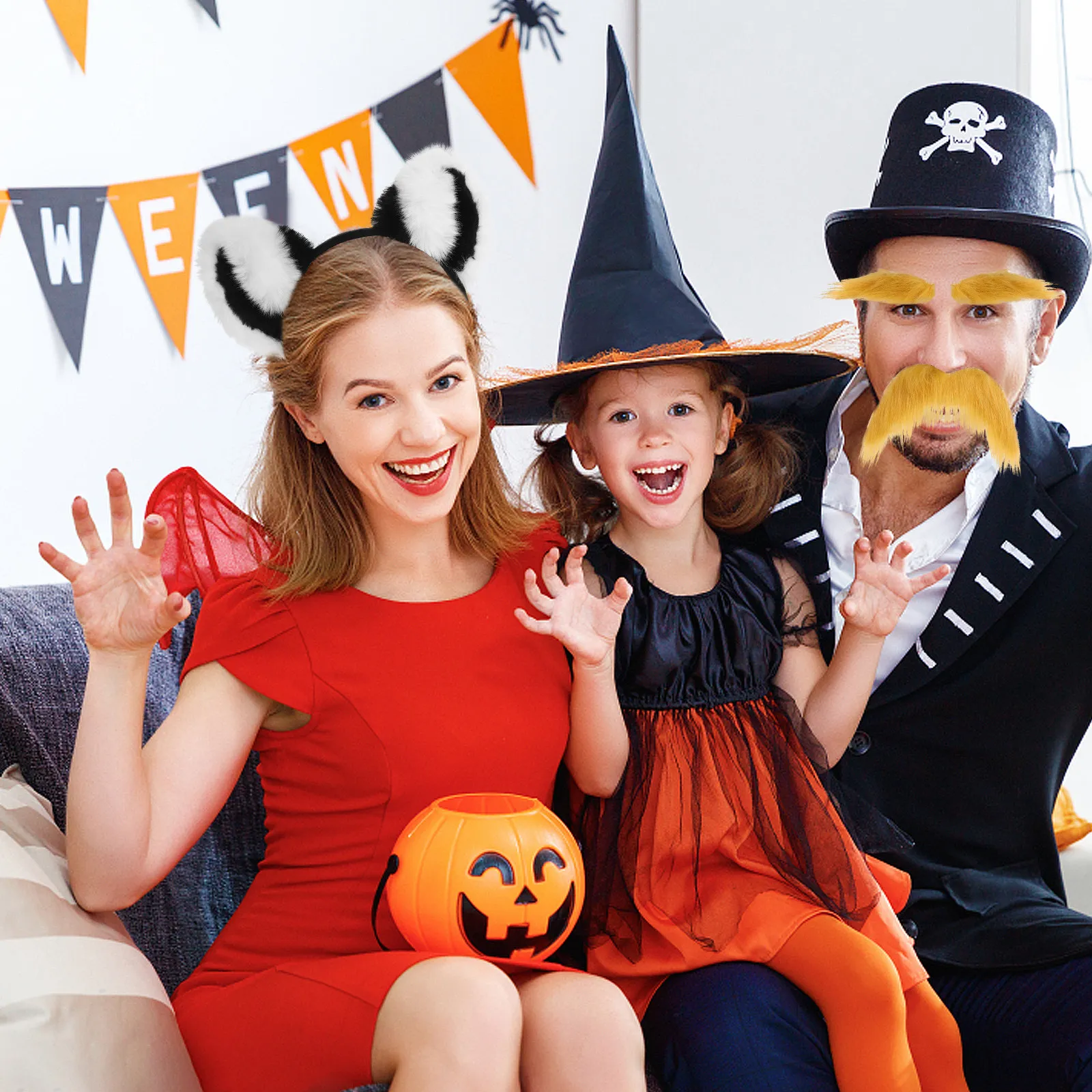 

Набор аксессуаров для костюма джентльмена: накладная борода и брови, удобные, легкие, для маскарада, косплея, вечеринок, фотосессий