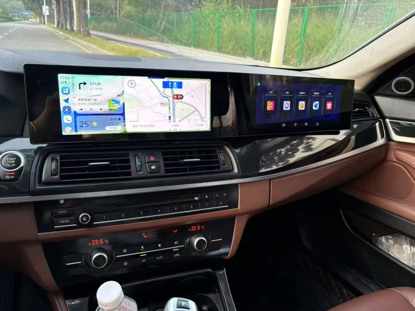 شاشة تفاعلية مزدوجة أندرويد تعمل باللمس Carplay 360 نظام تحديد المواقع والملاحة راديو بلوتوث ل BM 5 سلسلة F10 F11 F18 2010-2017 DSP