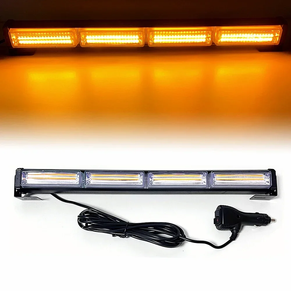 

COB Police Signal Light LED Traffic Adviser Car Emergency Warning Strobe Lights Bar Yellow Red Blue Vehicle Flashing Lamp Beacon