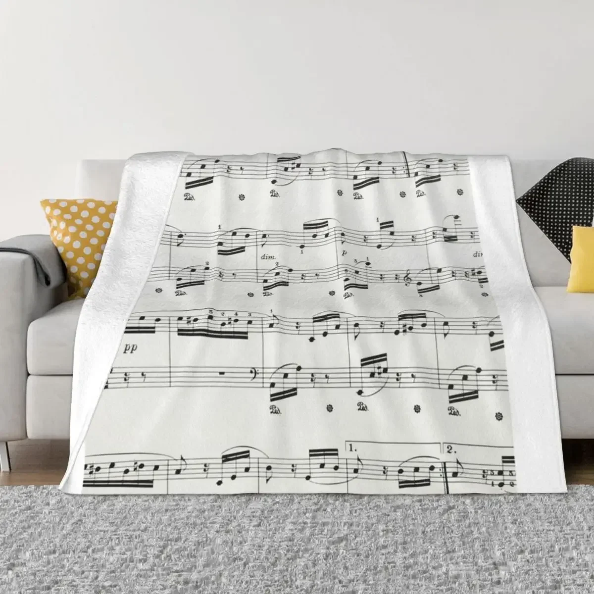 Fur Elise by Ludwig van Beethoven Throw Blanket Plush valentine gift ideas Quilt Blankets