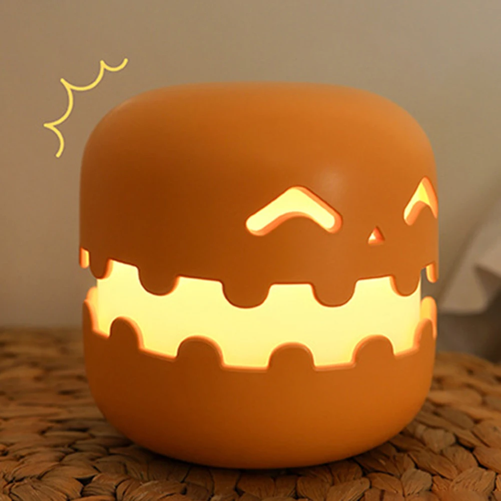 Halloween Pumpkin LED Night Light USB Charging Bedside Lamp Night Light Desk Lamp for Bedroom Living Room