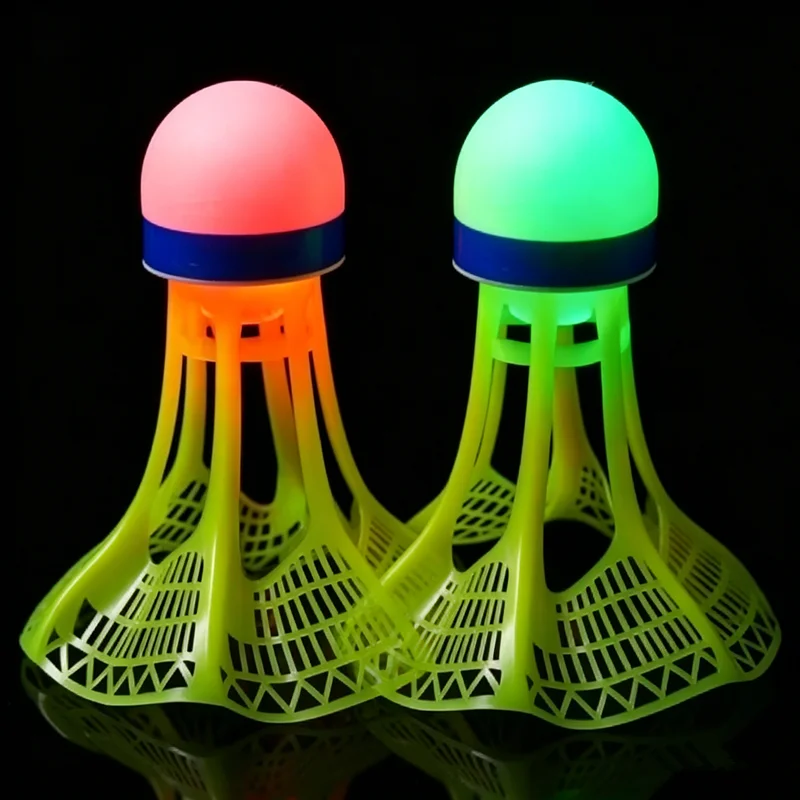 

Upgrade Pack LED Badminton Shuttlecocks -Lighting Glow In The Dark Badminton Practice Windproof Shuttlecocks
