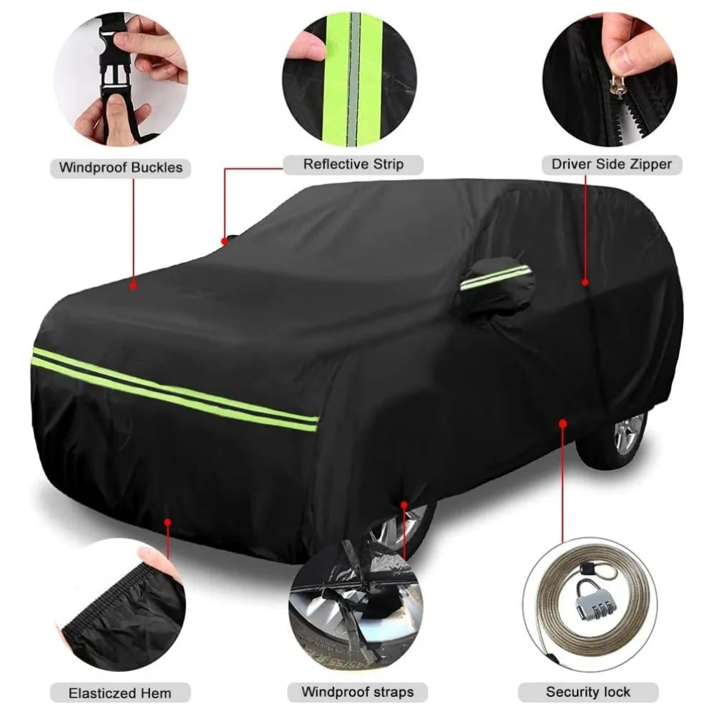 Waterproof Car Cover Replace For 2009-2025 Kia Sorento With Zipper Door for Snow Rain Dust Hail Protection