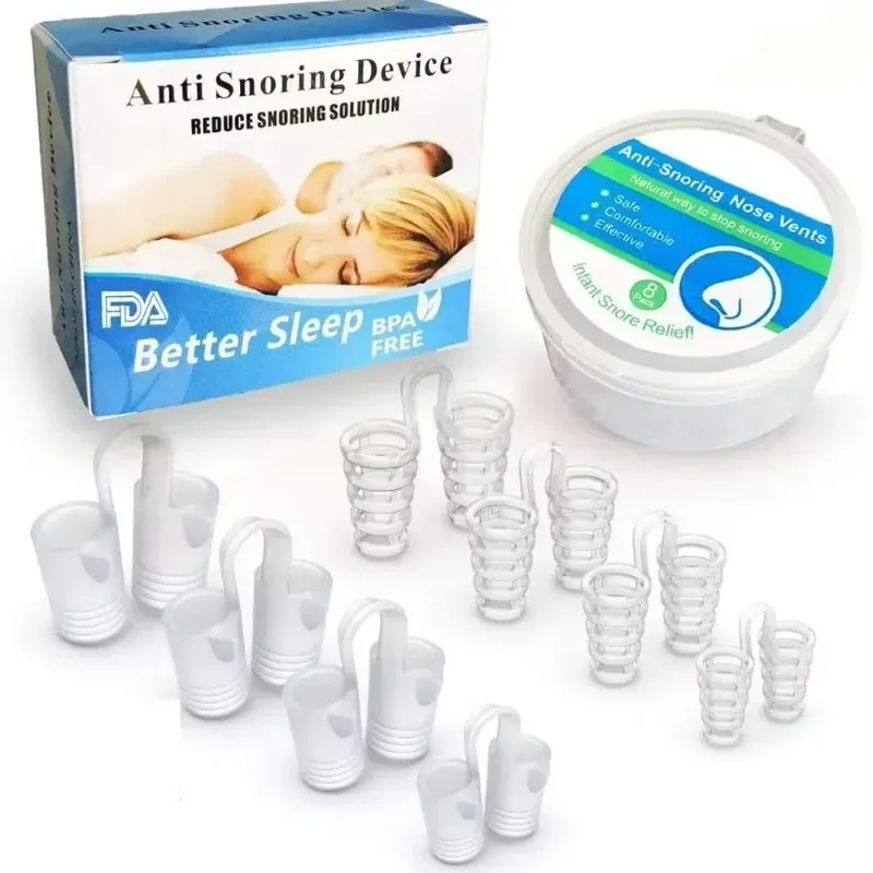 Anti Snoring Device To Stop Snoring Nose Clip for Easy Breathing Improvement Sleep Assistance Apnea 4pc At Night