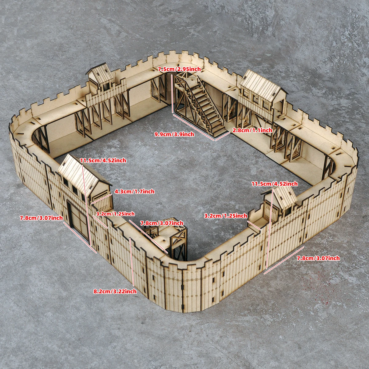 Assembly Architectural Model Sand Table Architectural Building Model Fort Fortress Fortification Diorama Scale Model Kit 1/72