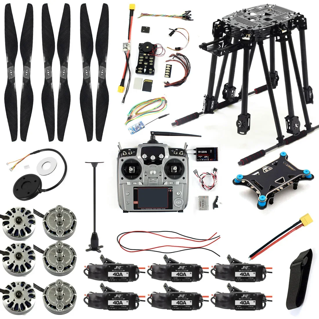 M8N GPS Radio Telemetry ESC Motor Props PIX PIX4 Flight AT10 Control ZD850 RC Airplane Kit Hexacopter Drone