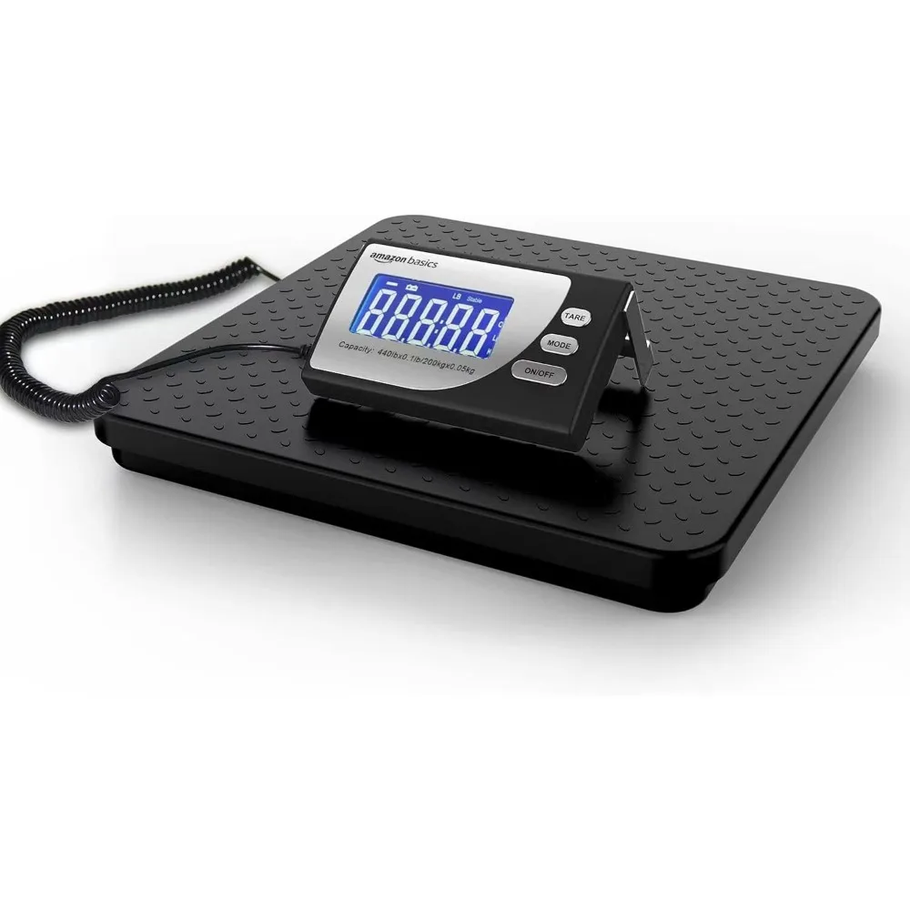 

Heavy Duty Digital Postal Scale with Aluminium Platform, 440 lb Capacity, 1 Ounce Readability in Black