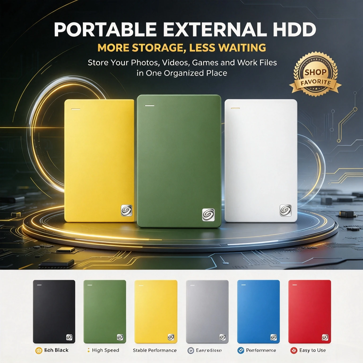 Newest Original Travel Portable Hard Drive, 2.5