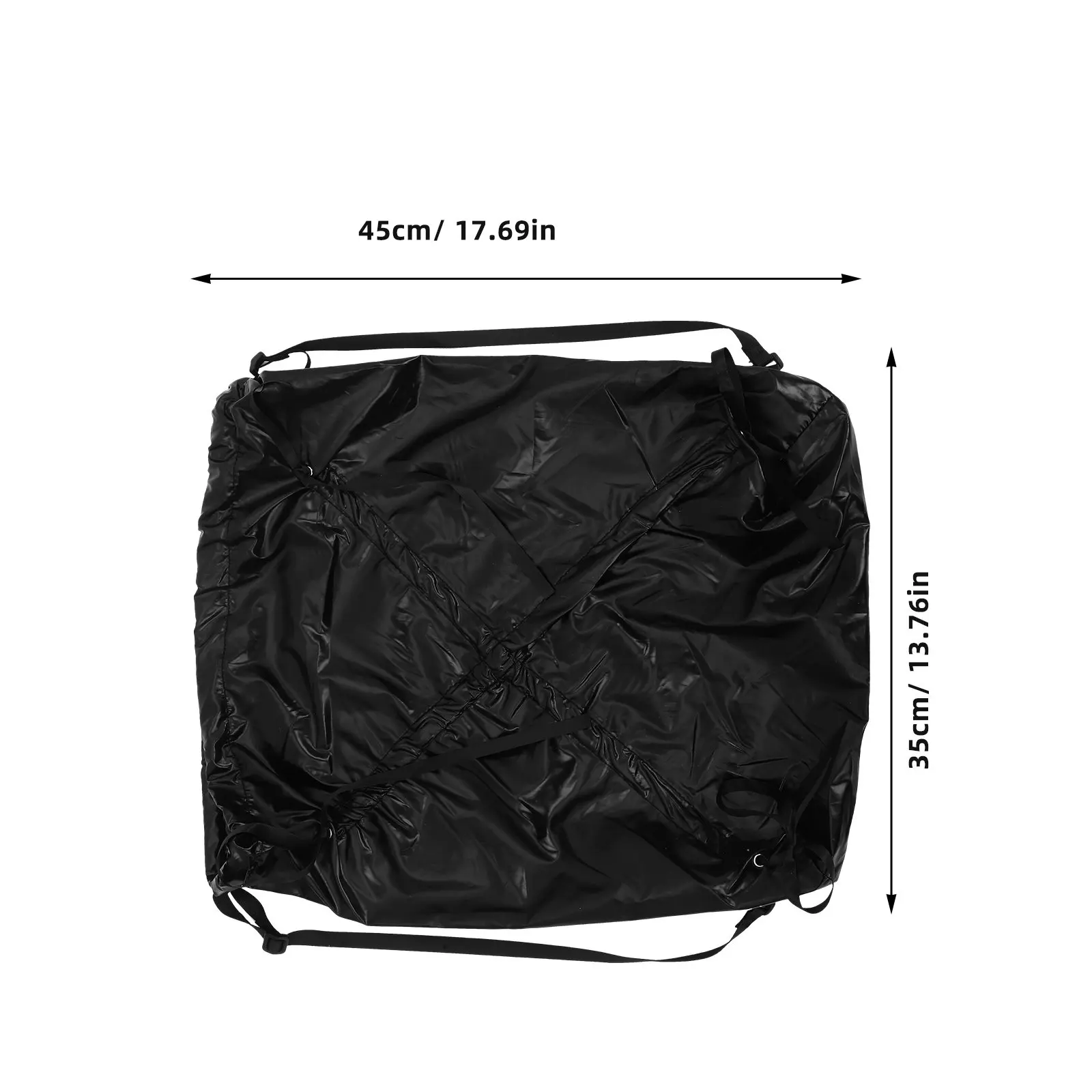 Large Capacity Drawstring Backpack Glossy Pleated Design Comfortable Shoulder Straps Secure Closure Travel Gym Fitness Outdoor