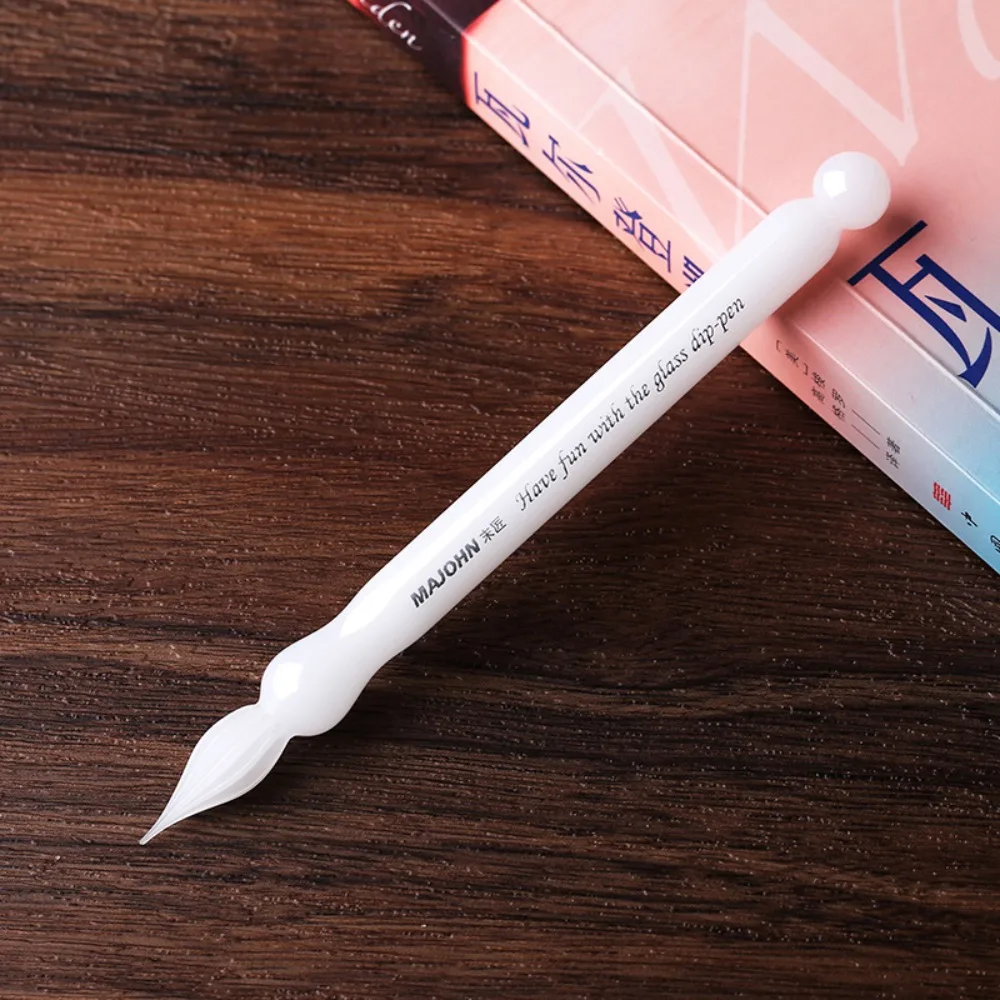 Handmade Glass Dip Pen 0.5mm Smooth Signature Pen Crystal Glass Multifunctional Dip Ink Pen for Writing Drawing Calligraphy