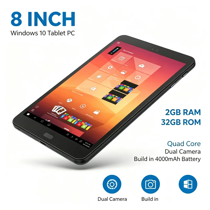 8 INCH Q1 8GB RAM 128GB ROM Windows 10 Tablet PC Quad Core Dual Camera Build in 4000mAh Battery Big Sale