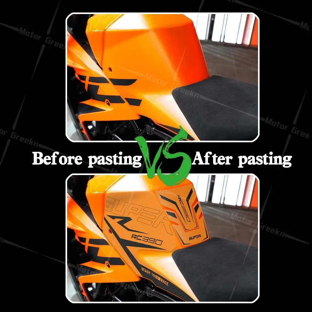 For RC390 RC 390 rc390 2020-2024 Motorcycle Frosted Fuel Tank Kit Sticker Protector Pad Racing Decals Anti-Scratch Accessories