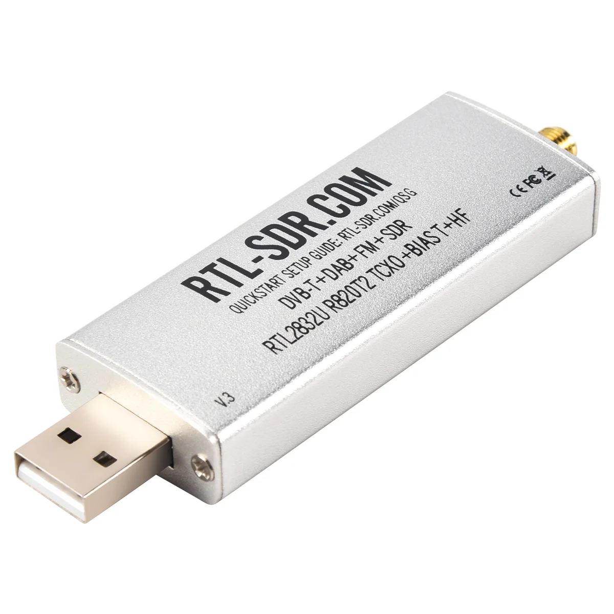 

RTL SDR V3 R820T2 RTL2832U 1PPM TCXO SMA RTLSDR Программно определяемая система радиосвязи