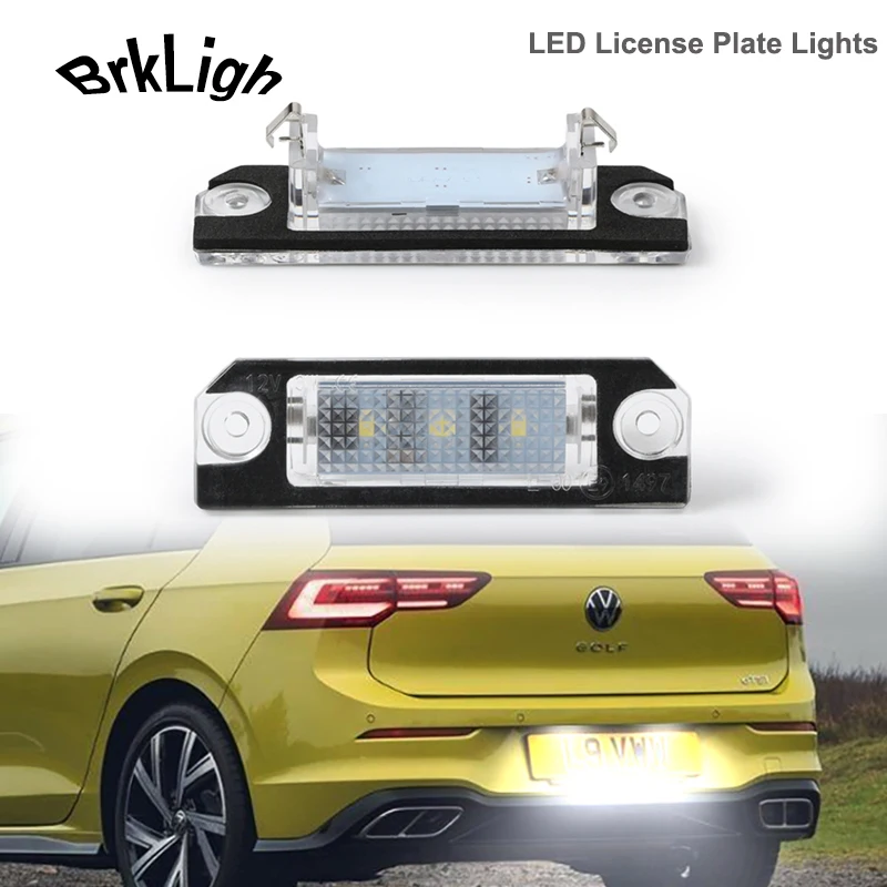 

2Pcs Canbus LED License Number Plate Lights Lamps For Volkswagen VW Golf4 Golf 5 Polo 9N Lupo Passat 3C B6 Limousine 3smd White