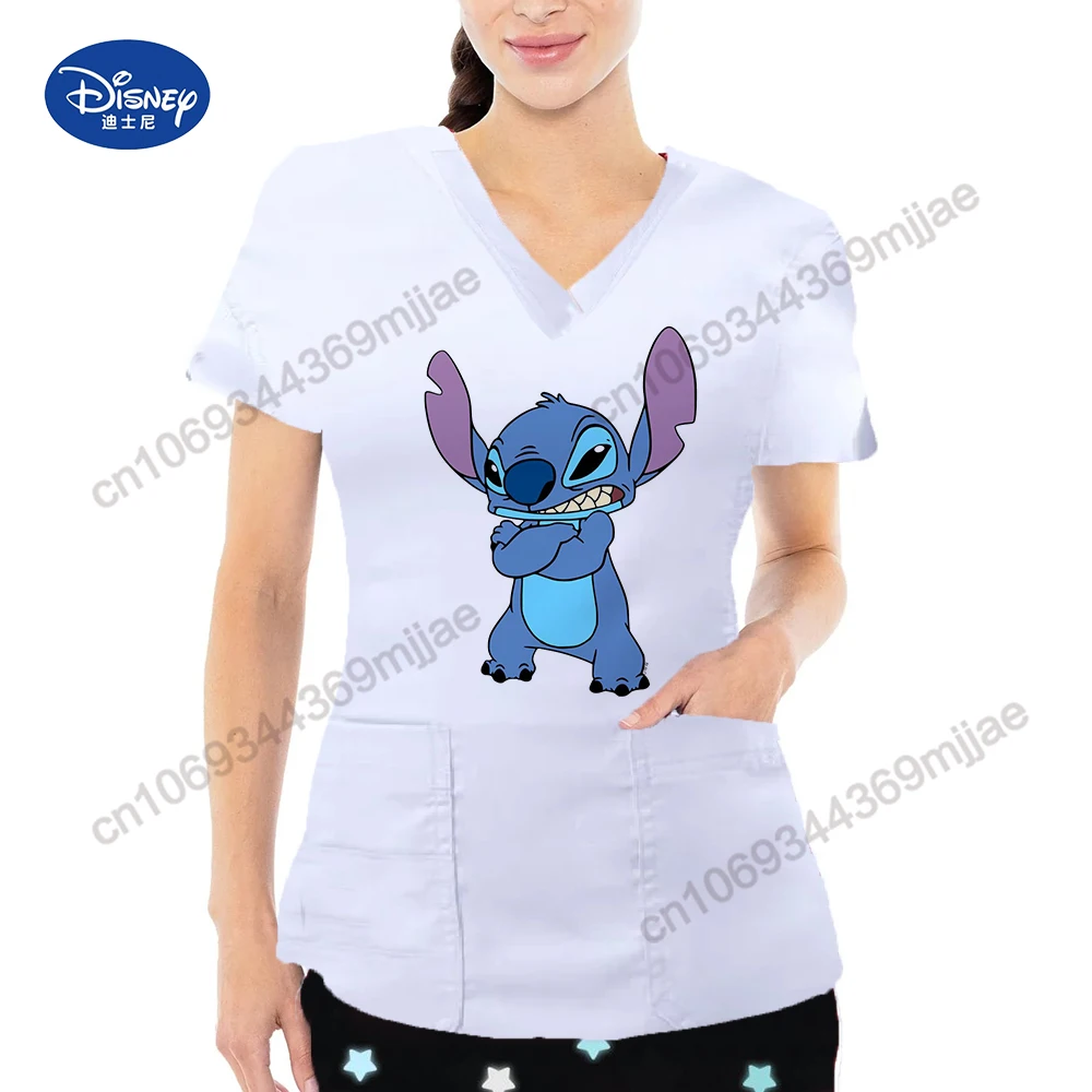 Crop Top Y2k Accessories Cartoon Pocket Anime -shir T Shirts and Blouses V-neck Women's Tee Shirt Japanese Y2k Clothes 2024s