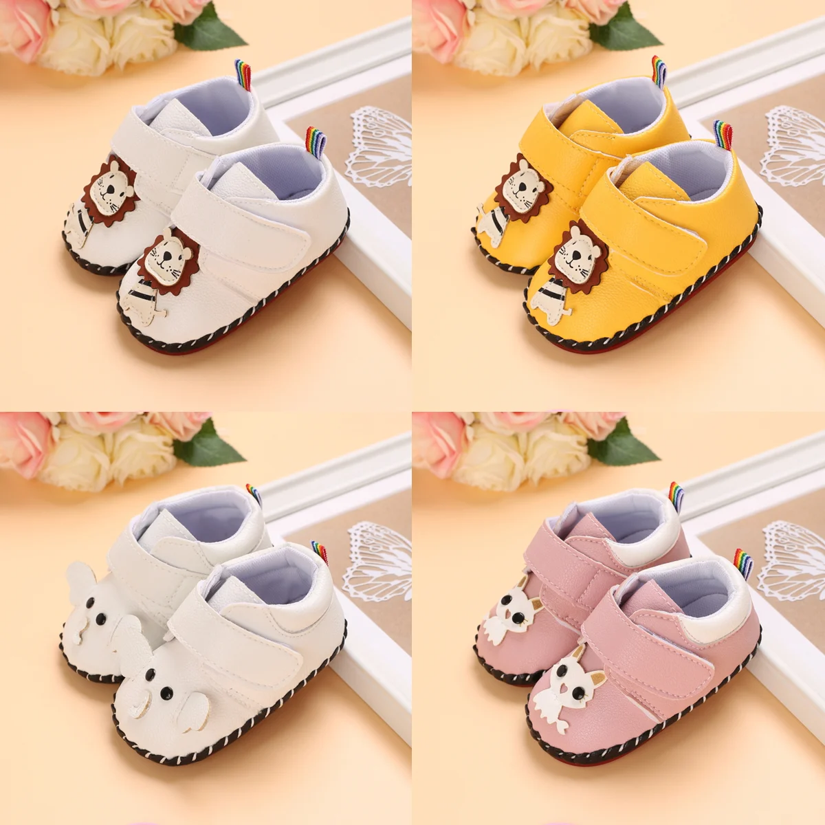 Newborn Boys and girls baby cute non-slip soft rubber sole sports shoes First Walkers baby toddler shoes