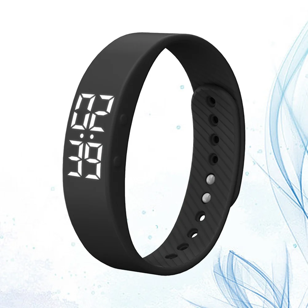 Pulsera inteligente, monitor de sueño impermeable, ligero, negro, que muestra el reloj de actividad deportiva
