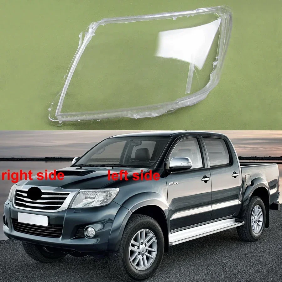 

For Toyota Hilux Vigo Pickup 2012 2013 2014 Headlight Cover Shade Headlamp Shell Transparent Lampshade Case Lens Plexiglass