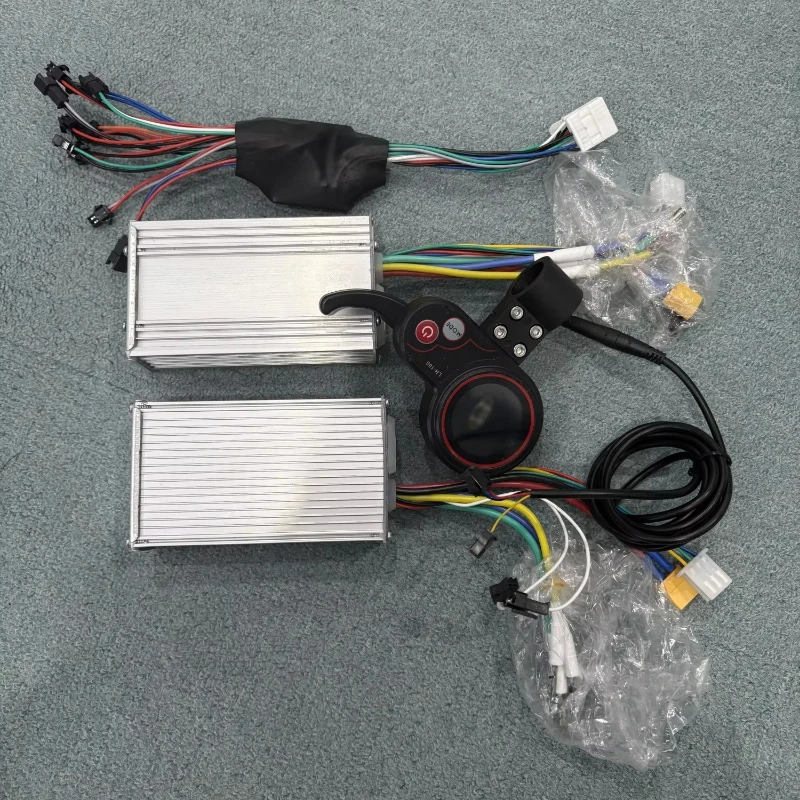 Dual Motor Yunli 60V 28A Brushless Motor Controller A B Front and Rear Drive Electric Scooter Controller Kit with Throttle