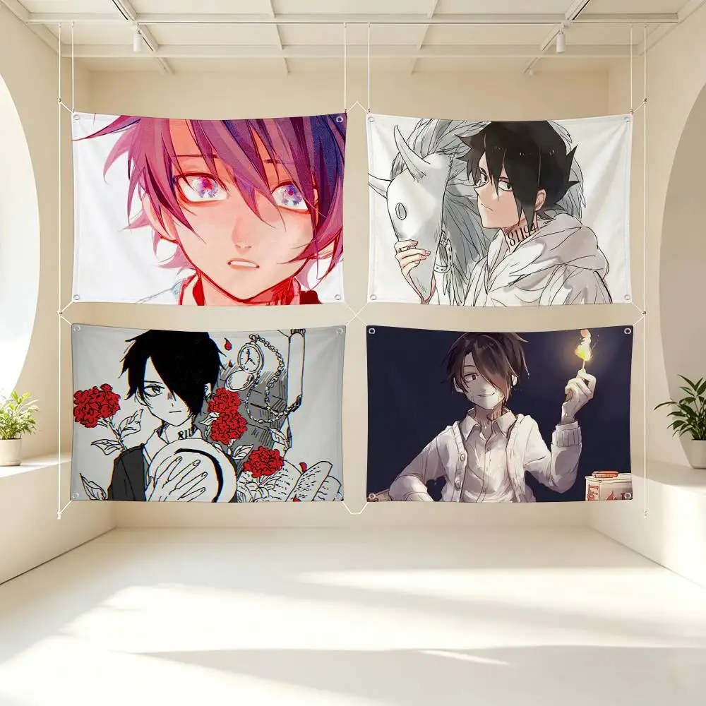 The Promised Neverland Ray  Flags for Bedrooms Home Decor Items Outdoor Decors Garage Decoration Flaga