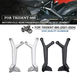 Footrests Foot Rest Bracket For Trident 660 2021-2024 Motorcycle Rear Passenger Footpegs Kit TRIDENT660