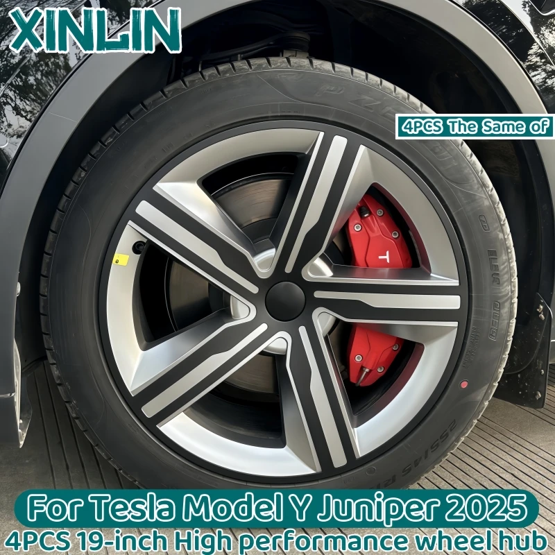 

4PCS Hubcaps 19 Inch Performance Replacement Wheel Cover Automobile Hub Cap Full Rim Accessories For Tesla Model Y Juniper 2025