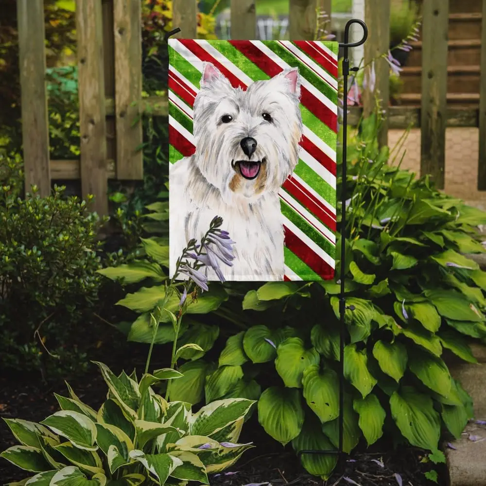 Carolines Treasures SC9330GF Westie Candy Cane Holiday Christmas Garden Flag Mailbox Flag Decorative Yard Flag Outside Pa