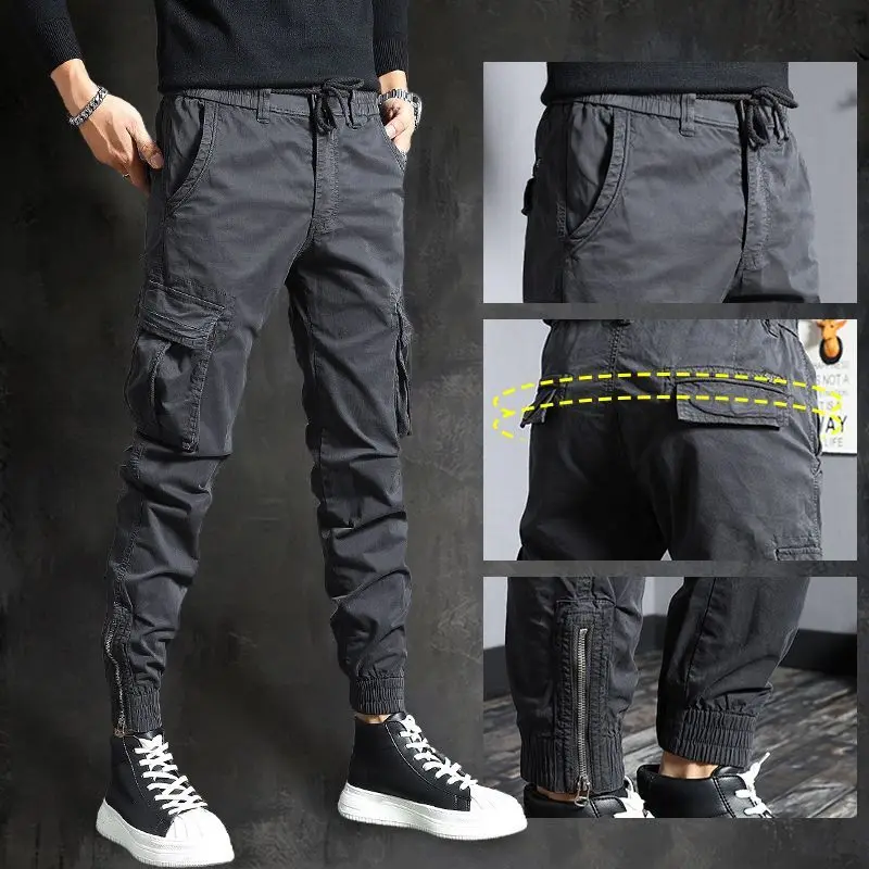 ผู้ชายเดินป่า Cargo กางเกง Herren Wander-Cargo-Schlauch เดินป่ากลางแจ้งกางเกงสวมใส่การฝึกอบรม Overalls ผู้ชายกางเกง