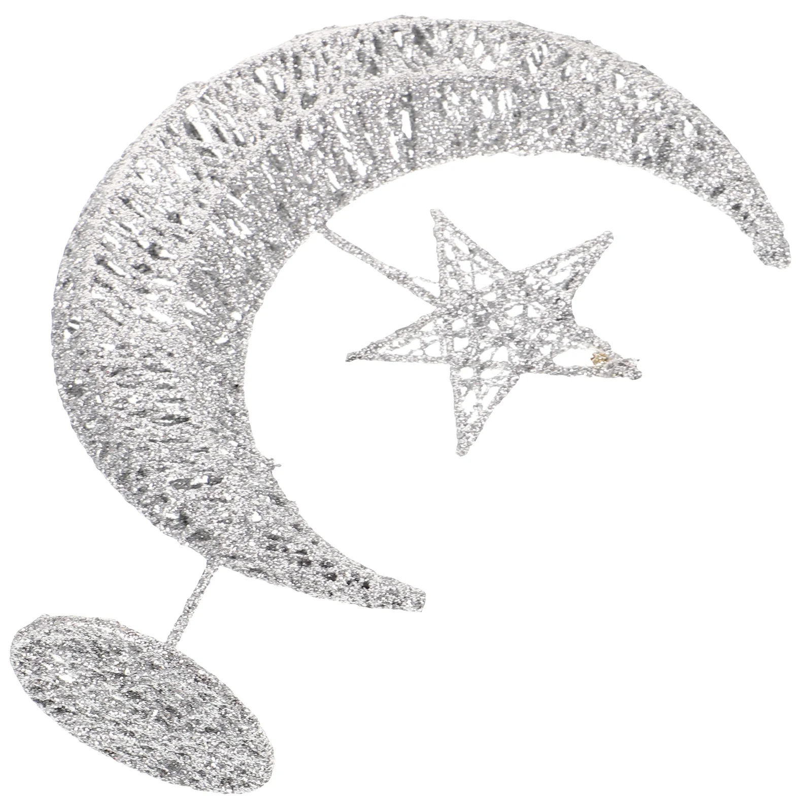 

1Pcs Premium Iron Glittering Star And Moon Christmas Tree Topper Decorative Ornament Home Decor