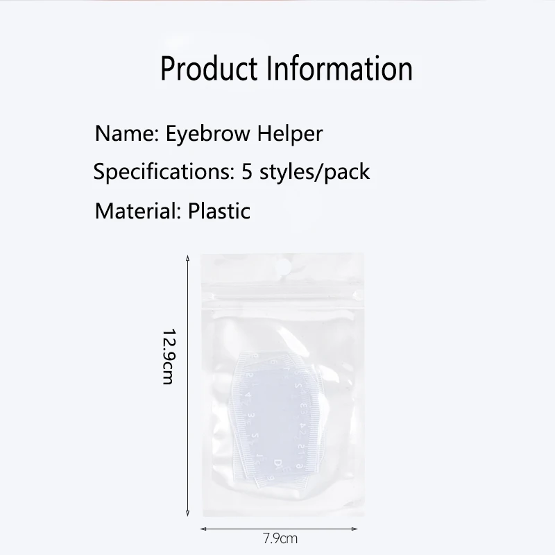 Plantilla de cejas transparente reutilizable para dar forma precisa, kit de herramientas de maquillaje de cejas