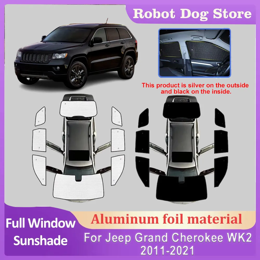 

Солнцезащитные шторки для Jeep Grand Cherokee WK2, аксессуары 2011-2021, солнцезащитные козырьки на окна, шторки на лобовое стекло, анти-УФ покрытия, автомобильные аксессуары