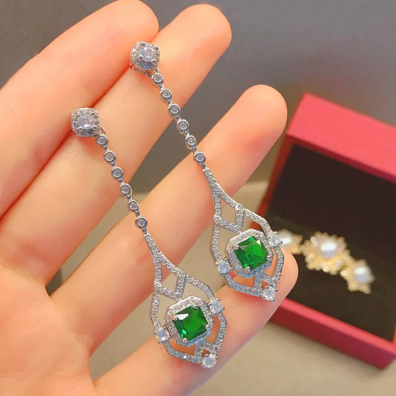 

Gao Ding Jewelry светильник Роскошные серьги с изумрудом