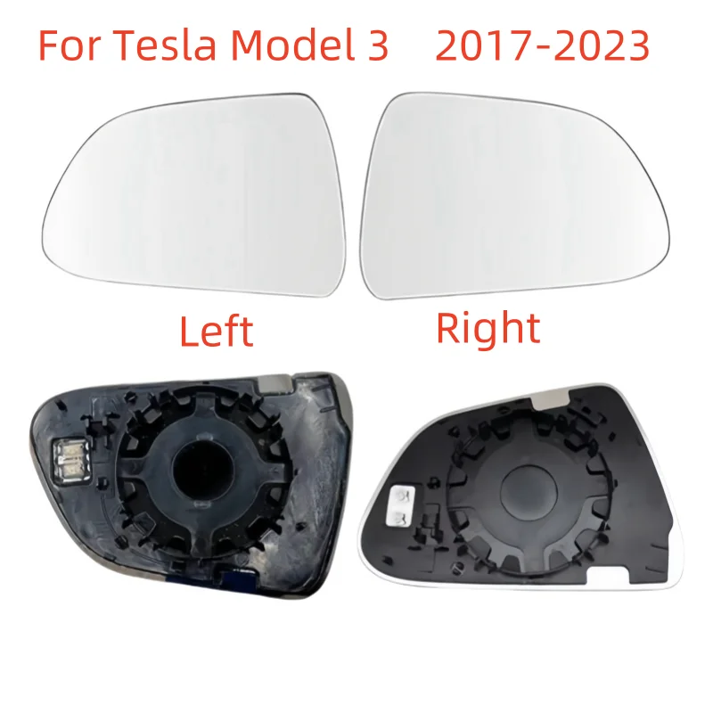 For Tesla Model 3 Y X S Car Left & Right Car Wide Angle Large Vision Rearview Mirror Lenses Heated Glass Rear View Side